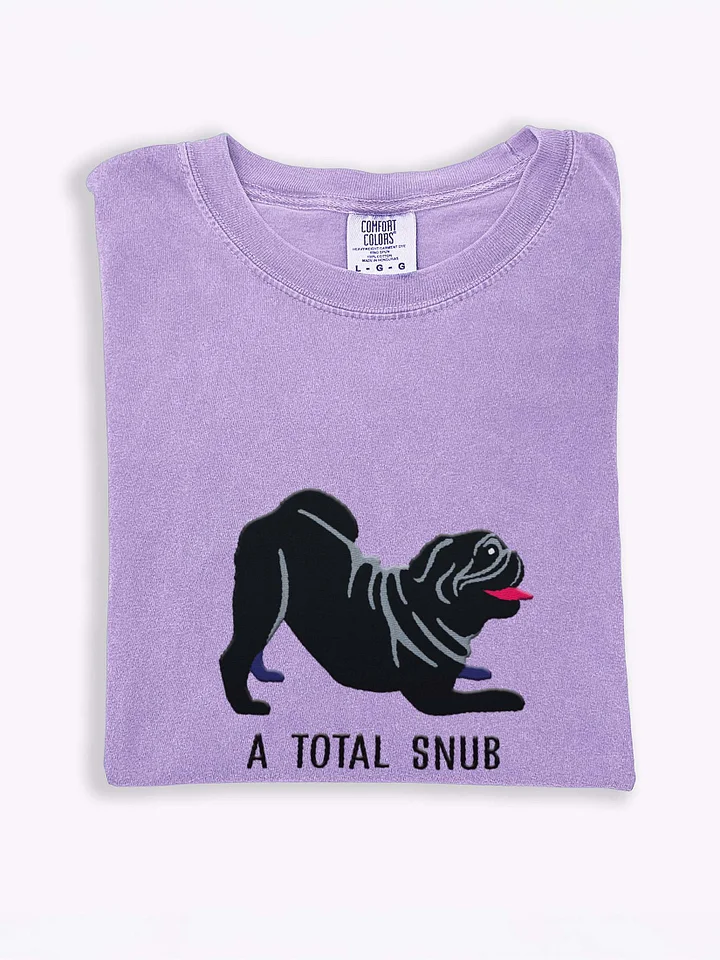 A Total Snub T-Shirt(Embroidered) of a Pug(Black) product image (1)