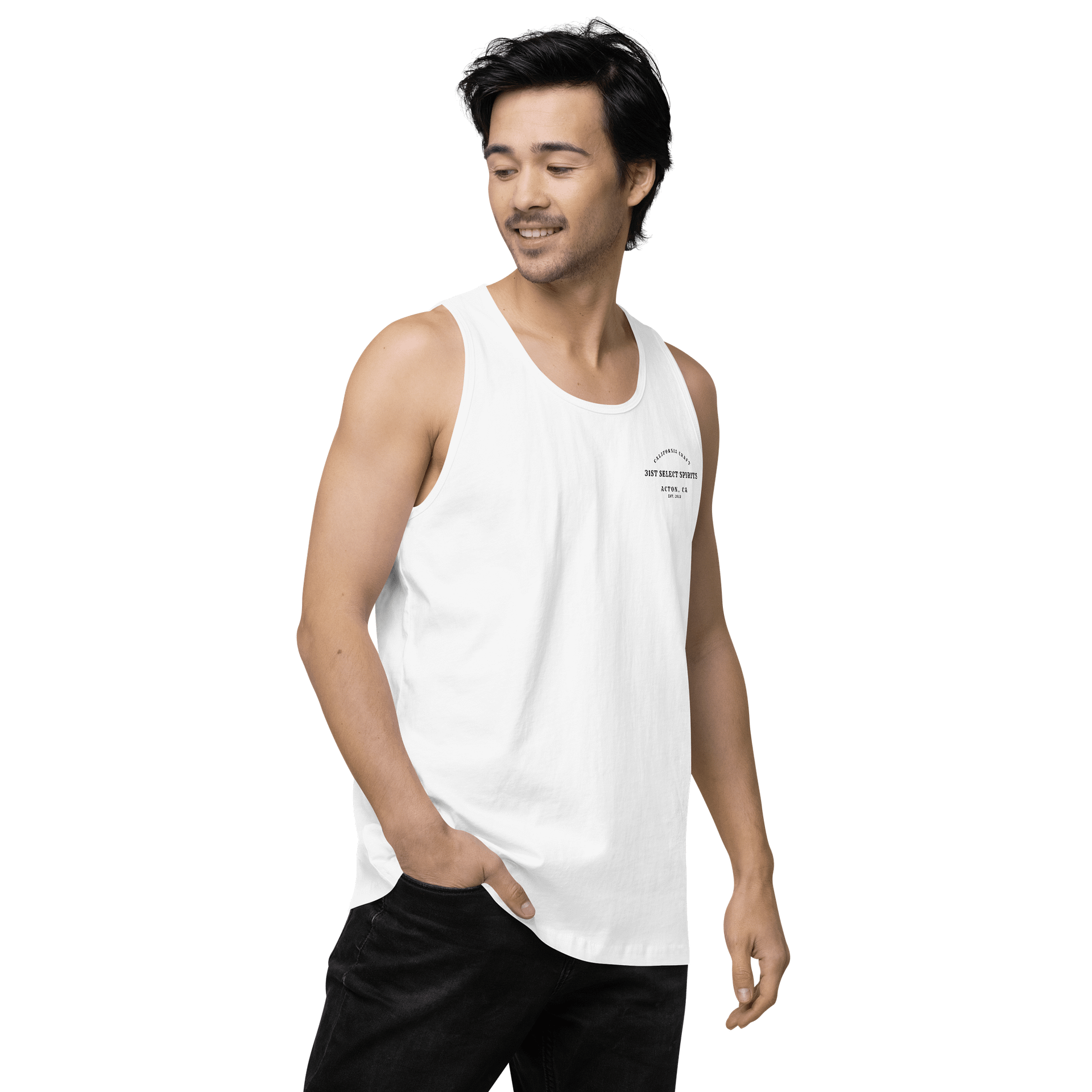 "Button" White Tank product image (3)