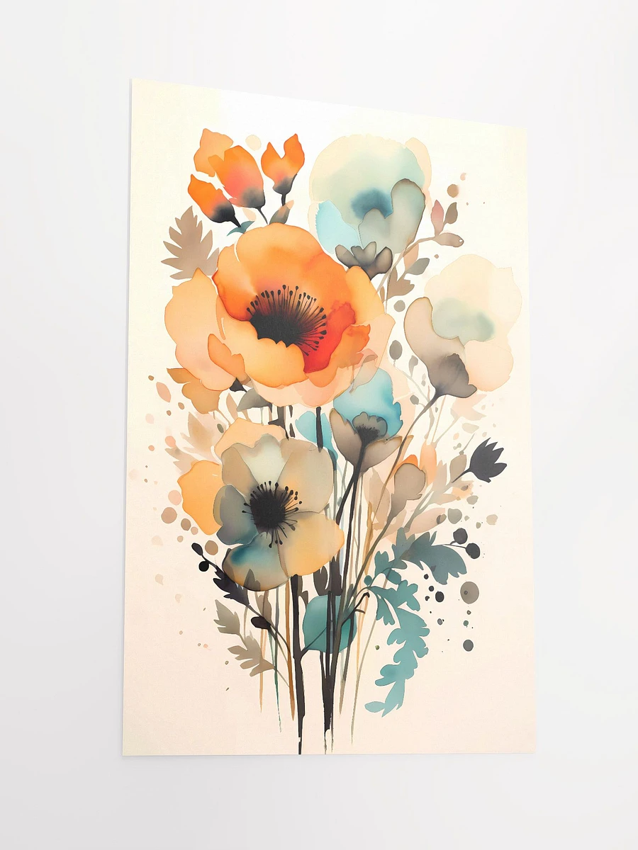 Whispers of Spring: Abstract Watercolor Florals Matte Poster product image (4)