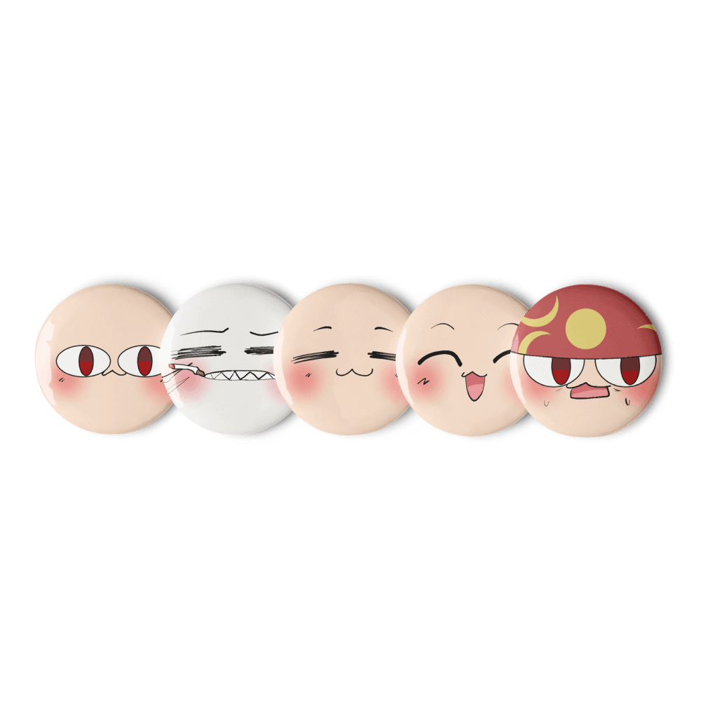 Neco family face pin buttons product image (1)