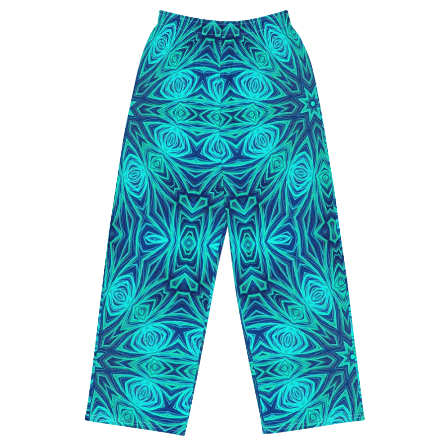 Blue Ice Crystals Kaleidoscope Wideleg Pants product image (2)