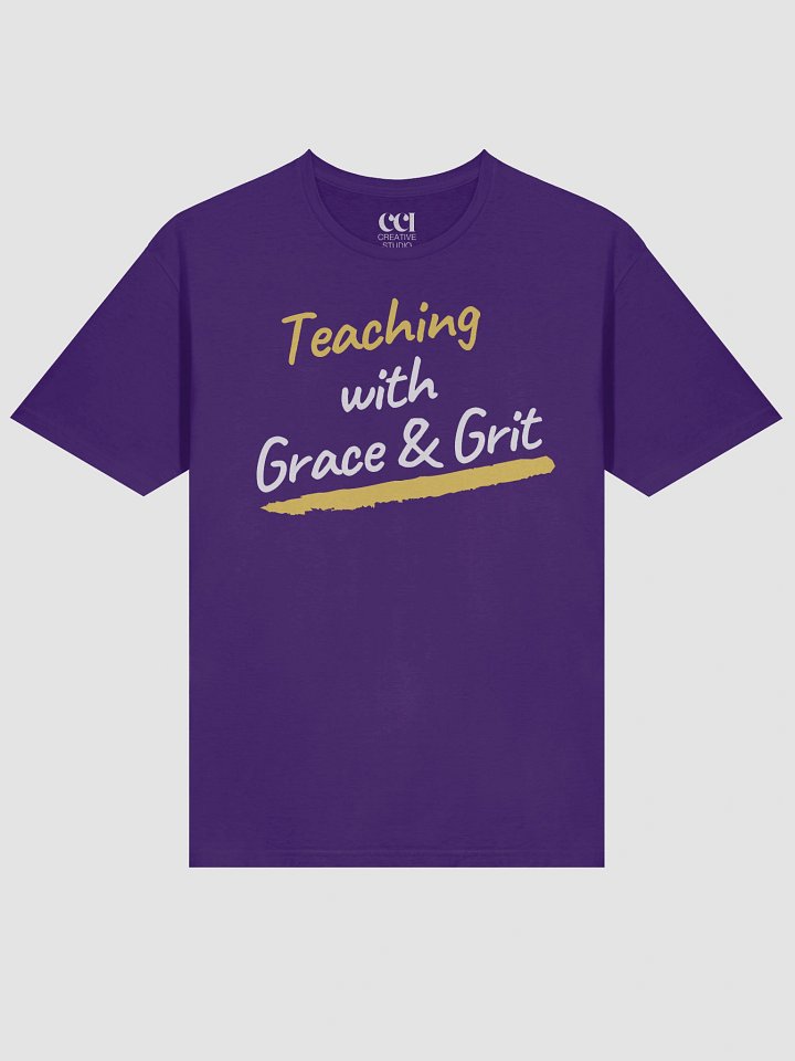 Teaching with Grace & Grit T-Shirt – Inspiring Teacher Gift 6 Vibrant Colors Available product image (2)