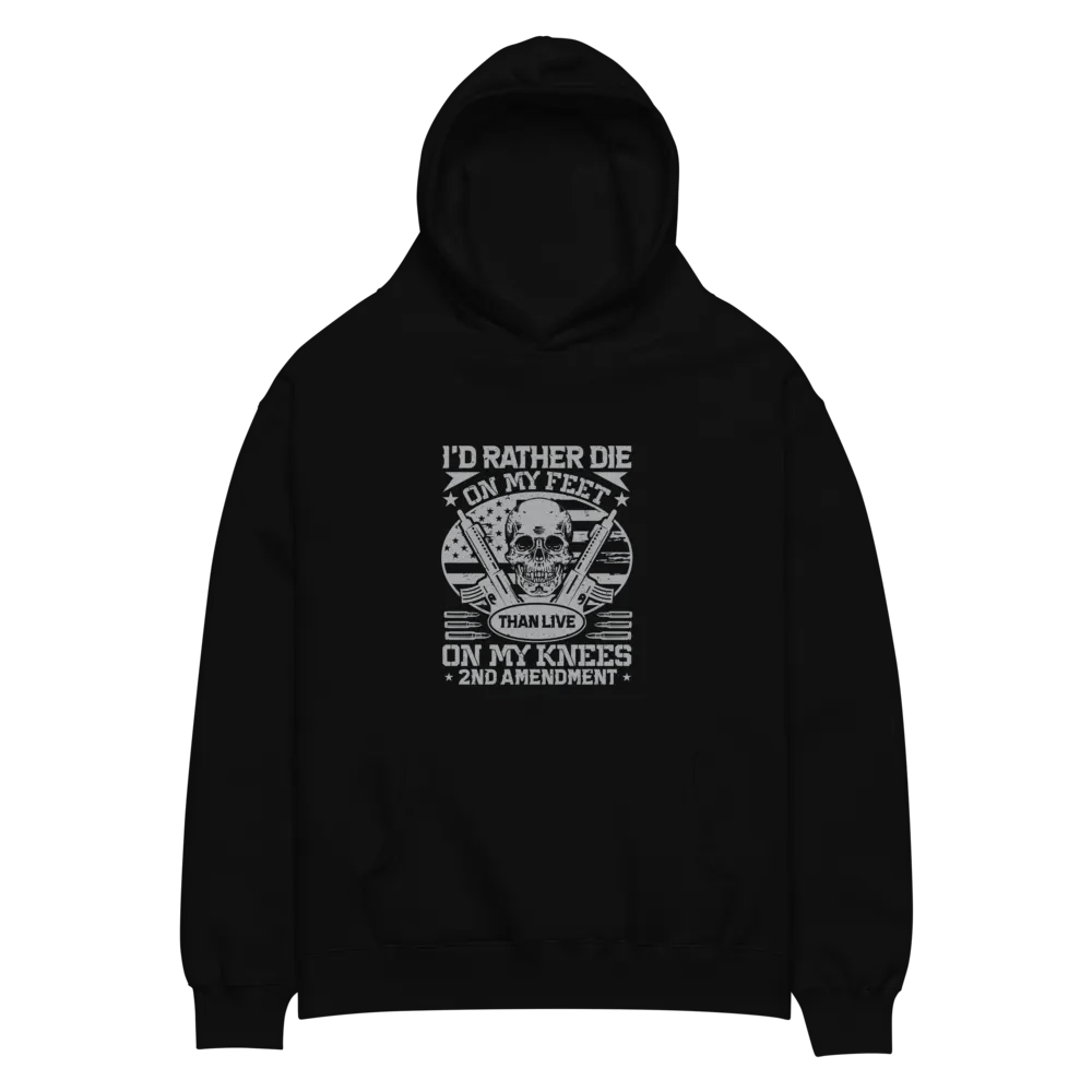 Premium Oversized Hoodie – “I’d Rather Die on My Feet” product image (4)