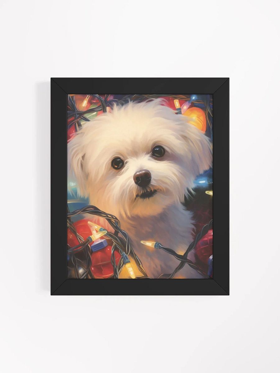 Whimsical Christmas Lights Dog Poster product image (8)