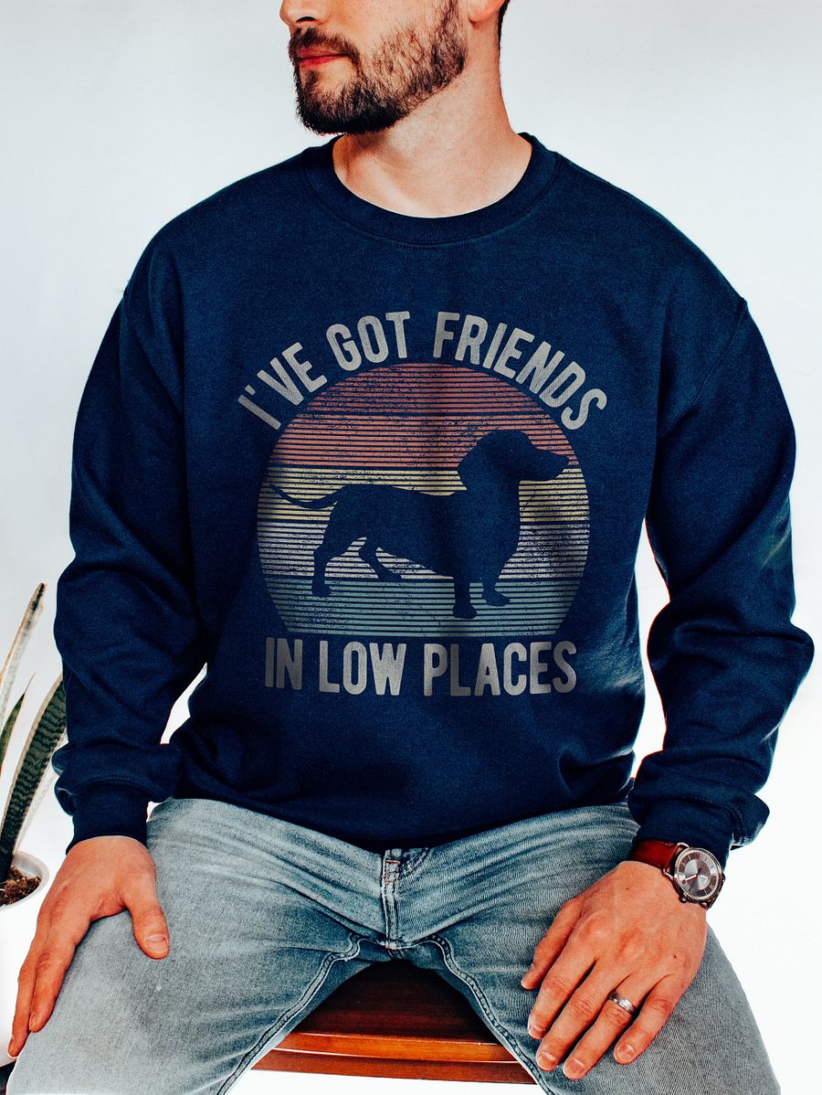 I've Got Friends in Low Places Dachshund Sweatshirt | Funny Vintage-Style Shirt for Wiener Pawrents product image (11)