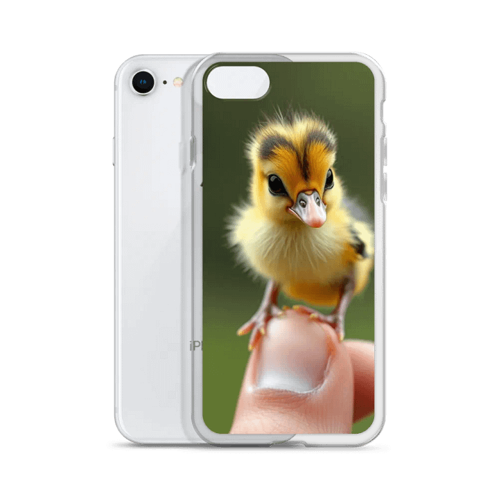 Fluffy Chick on a Finger Clear iPhone Case product image (51)