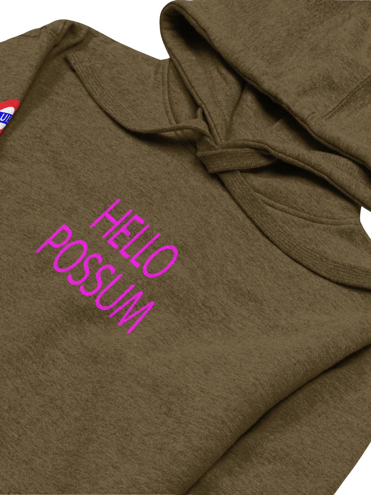 Hello Possum Graphic Hoodie - Hot Pink product image (3)