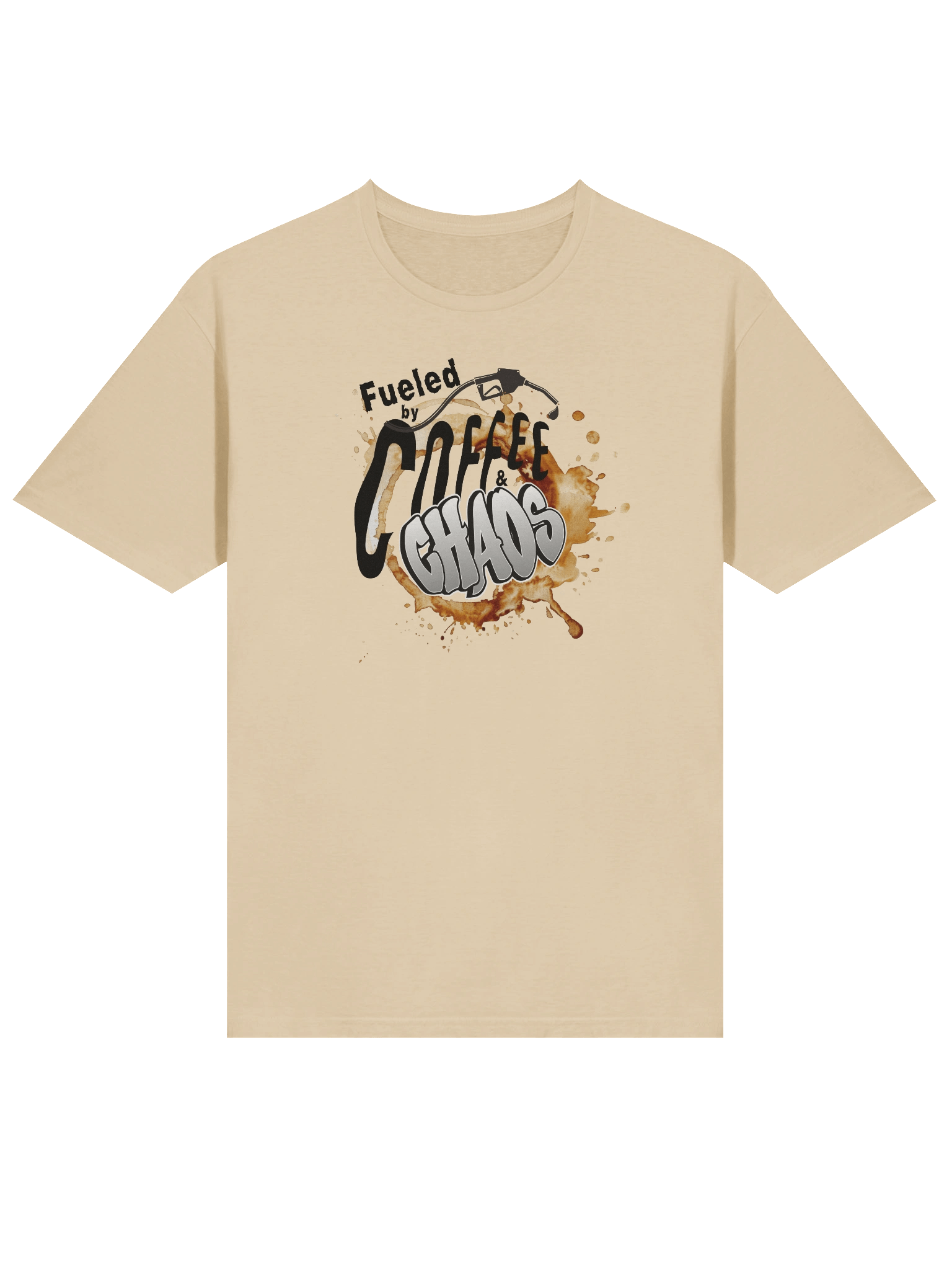 “Fueled by Coffee & Chaos” Graffiti Unisex Softstyle Tee product image (2)