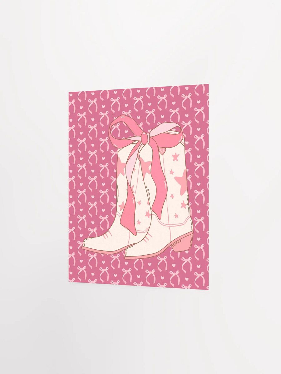 Cowgirl Boots with Pink Ribbon Coquette Art Print product image (27)
