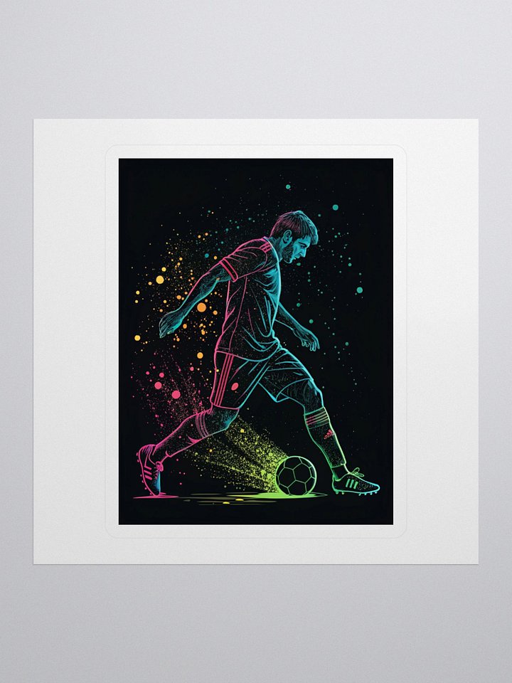 Neon Soccer Player Motion Sticker product image (1)