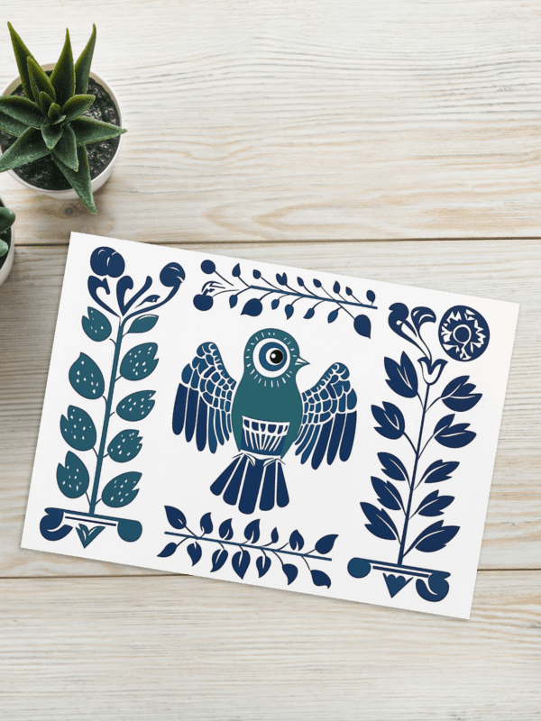 Folk Art Bird Greeting Cards – Timeless Tradition in Every Note