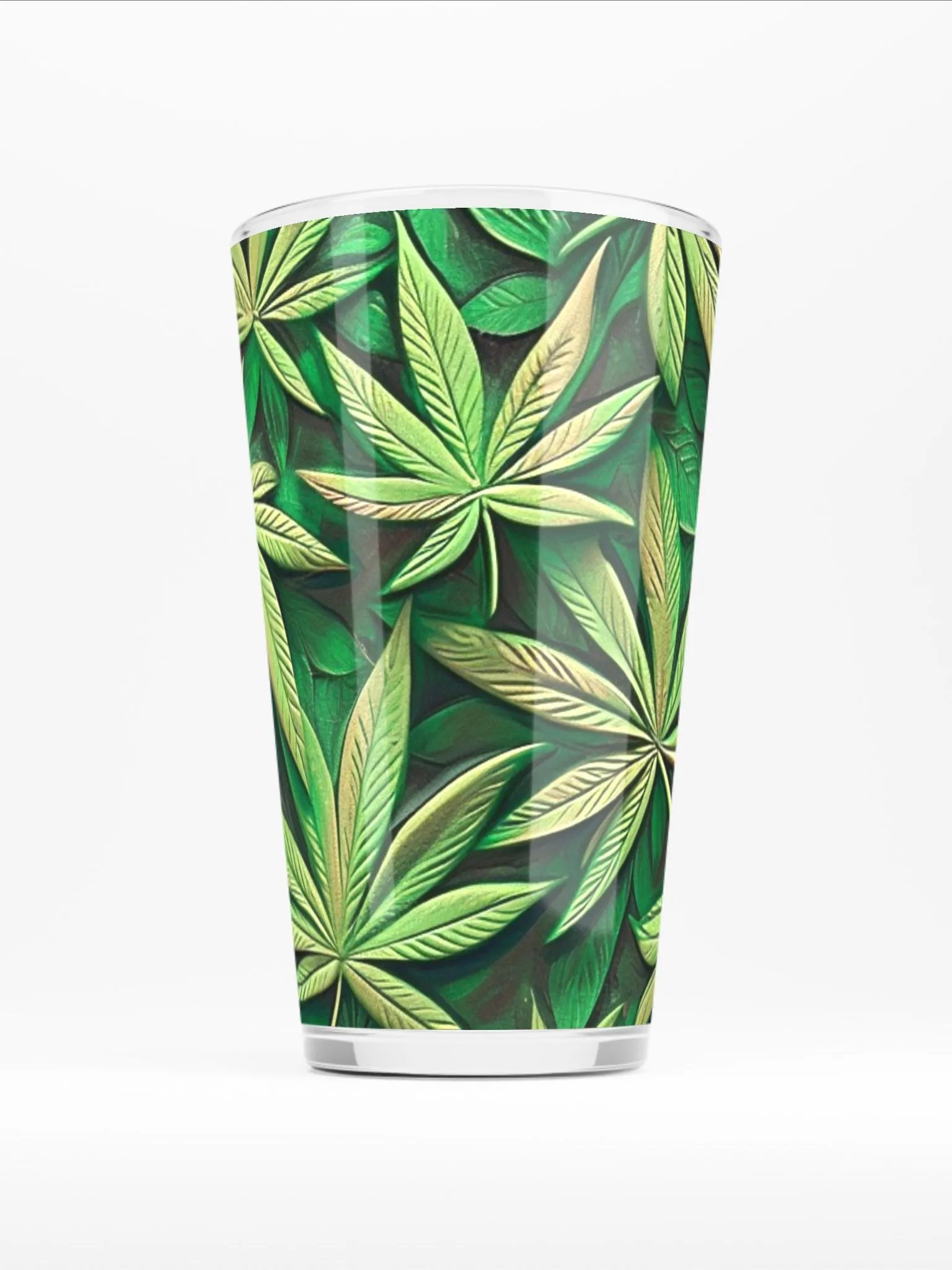 Cannabis Marijuana Leaf Design 16 oz Shaker Glass product image (5)