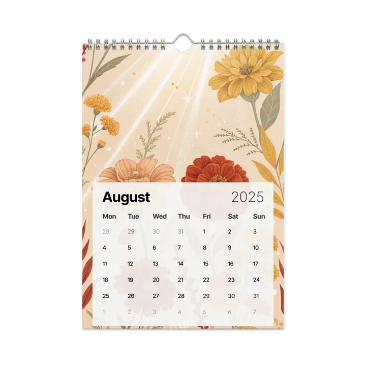 SEAMLESS FLORAL PATTERN WALL CALENDAR 2025 product image (2)