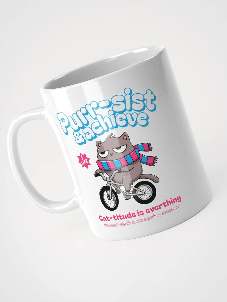 Purr-sist & Achieve - Mug Cute Cat Bike Design product image (9)