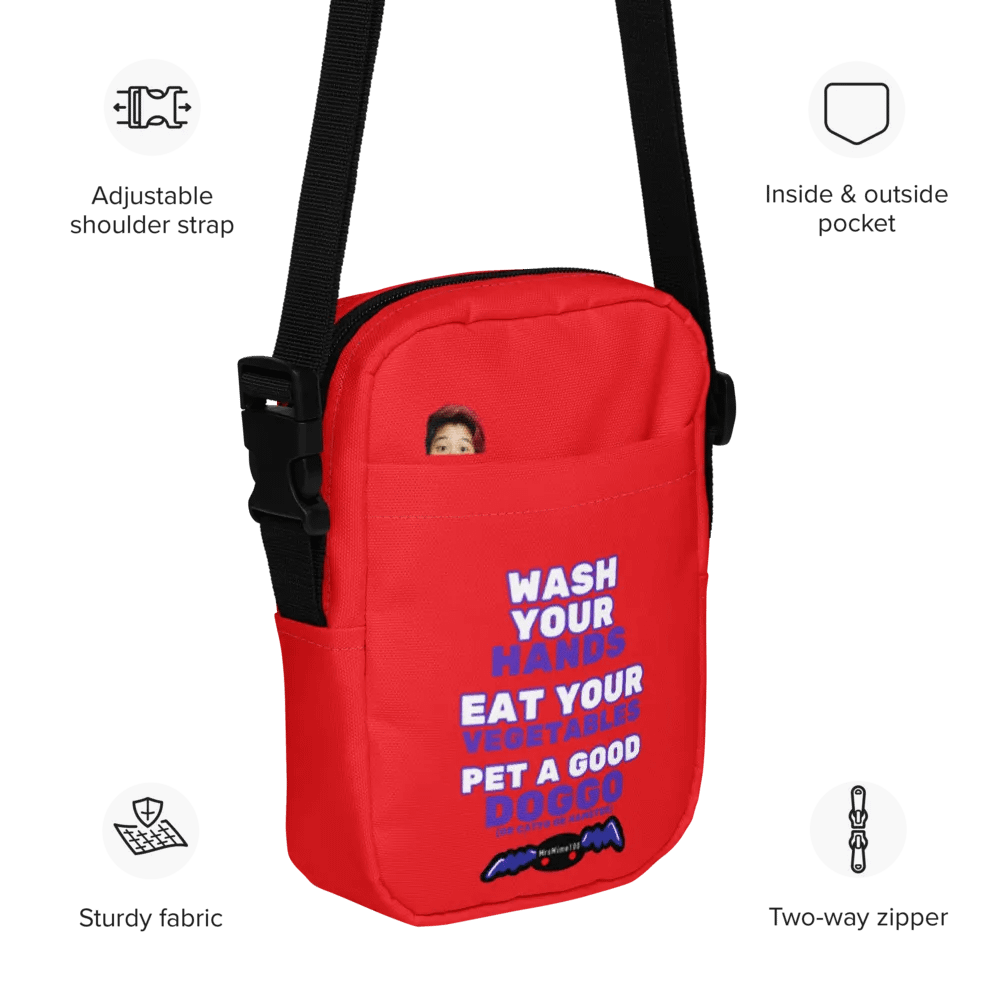 Wash Your Hands, Eat your Veggies, Pet a Doggo (Valor Crossbody Bag) product image (11)