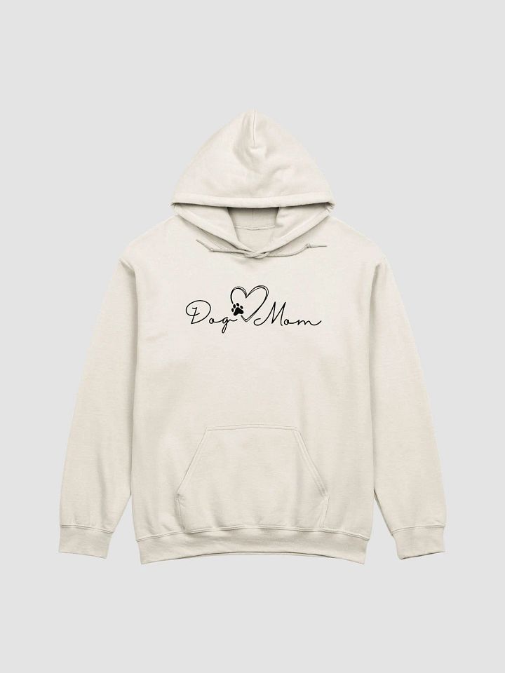 Dog Mom Simple Cursive Design with Heart and Paw Hoodie product image (8)
