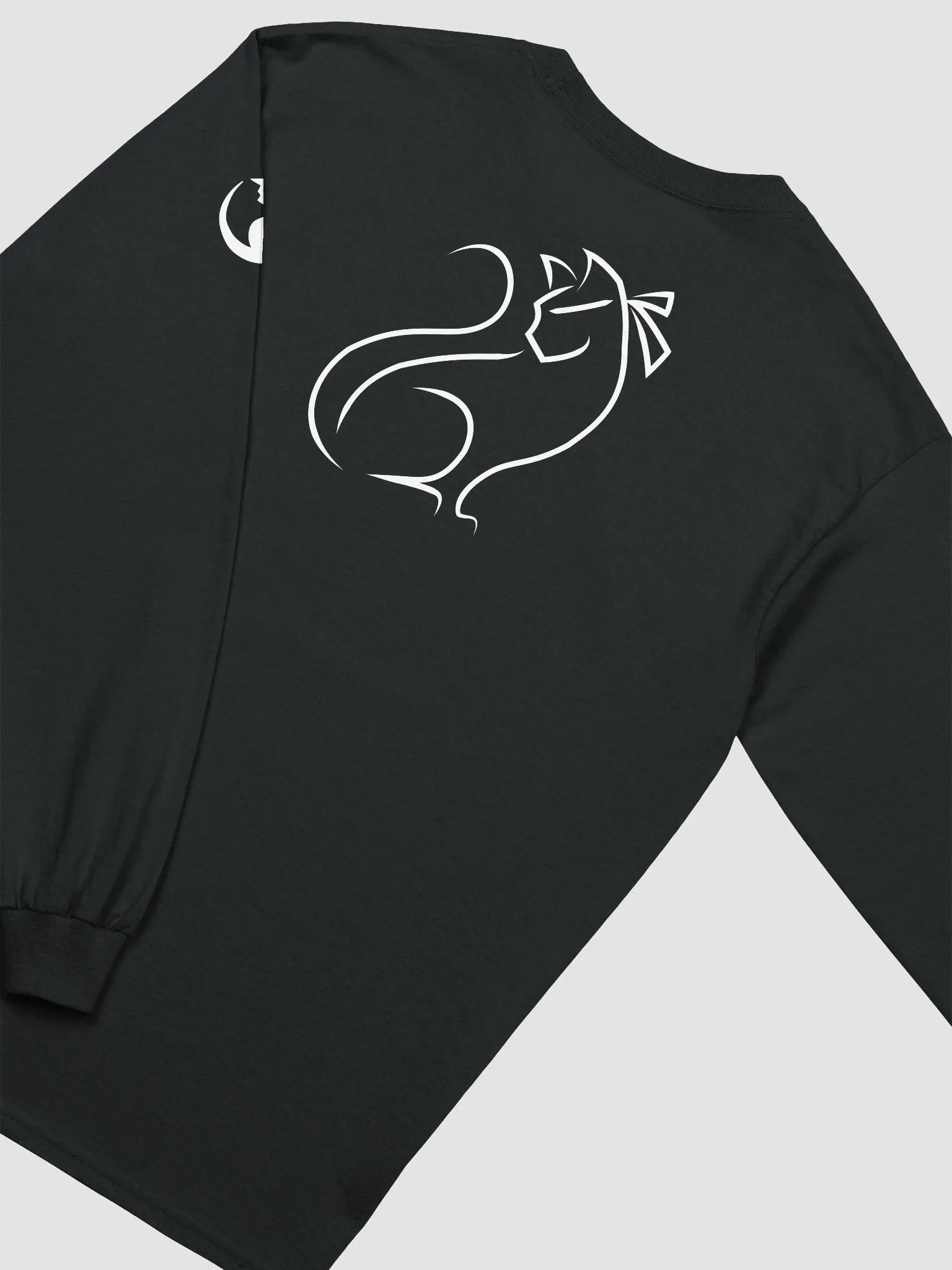 Ninja cat long sleeve (white logos) product image (29)