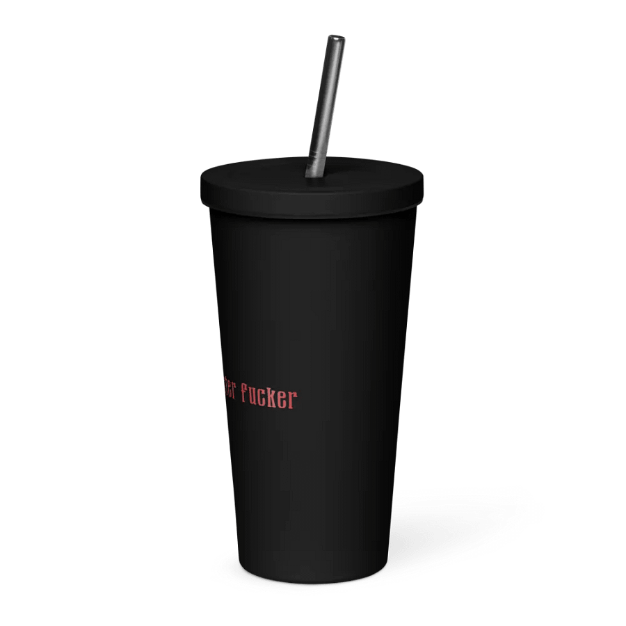 Certified Monster Fucker Tumbler with Straw - Black product image (3)