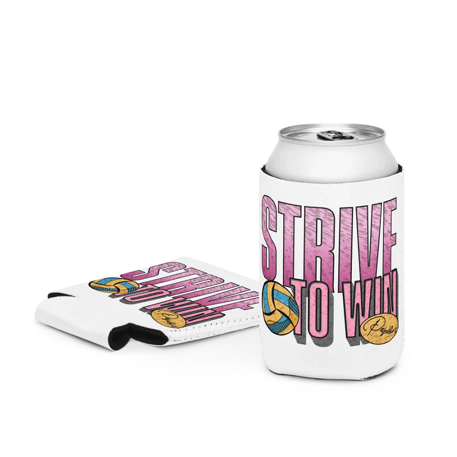 Strive To Win Passion Volleyball Can Cooler product image (3)