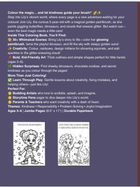 Lily and the Whispering Paintbrush' Coloring Book product image (2)