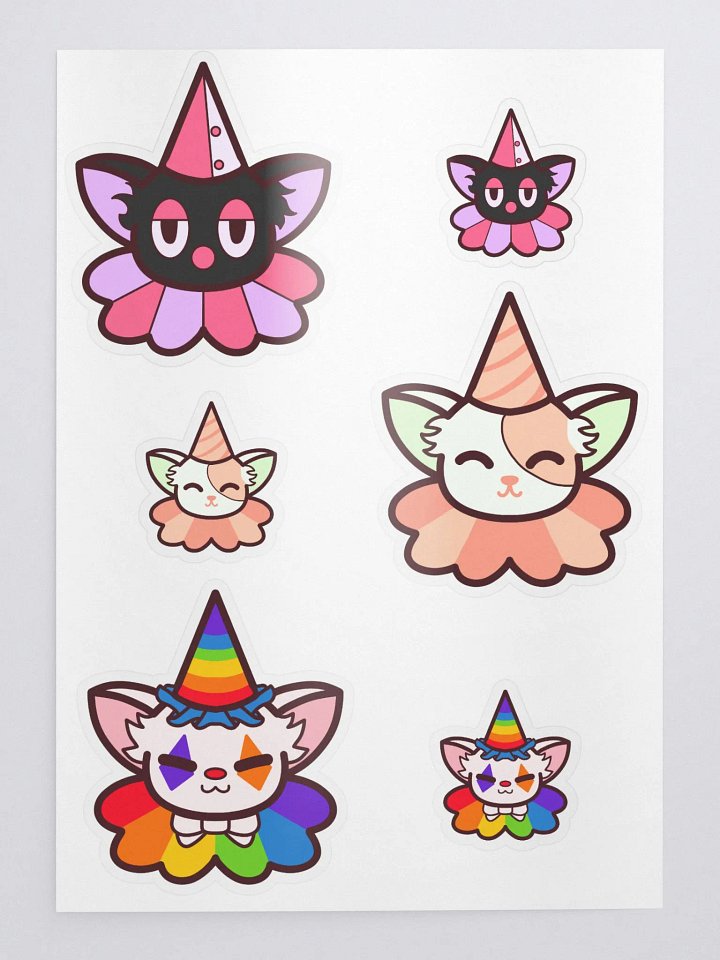 Circus Cat Sticker Sheet product image (2)