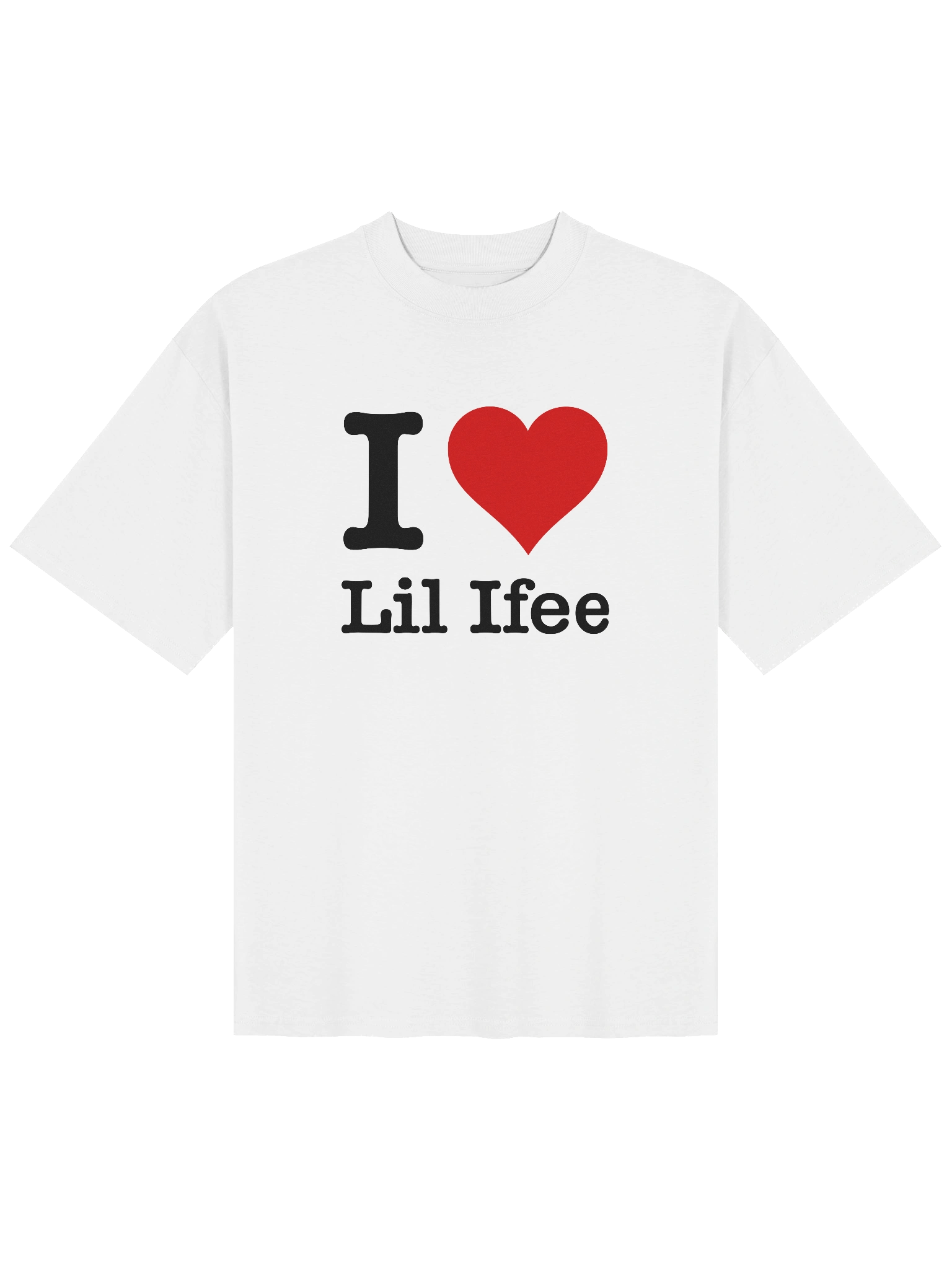 White "I Love Lil Ifee" Oversized T product image (1)