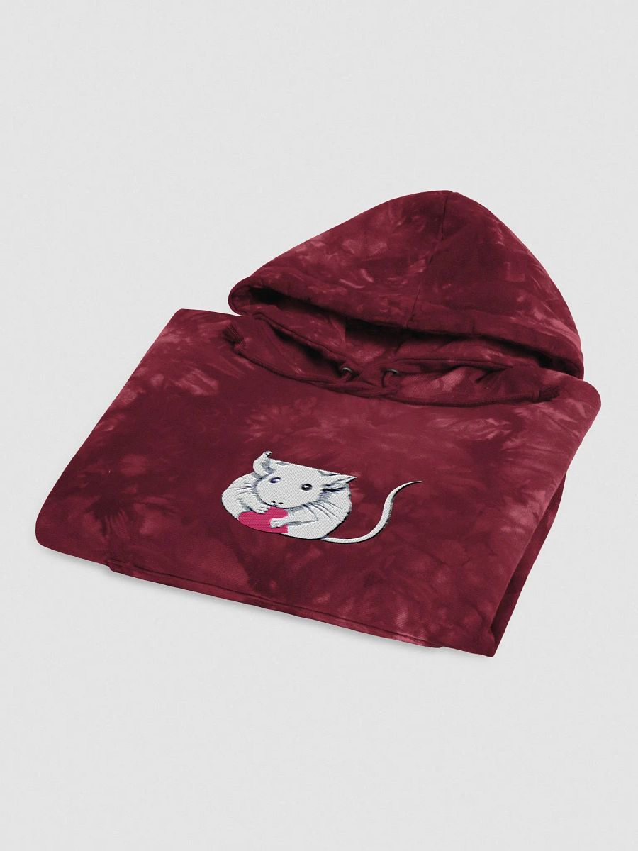 white rat with heart tie dyed hoody product image (8)