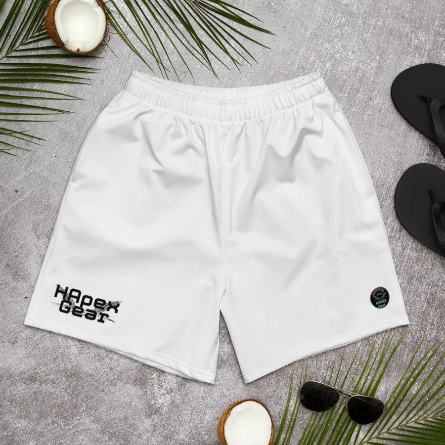 Athletic Long Shorts - White - Black HApex Gear Black Logo product image (10)
