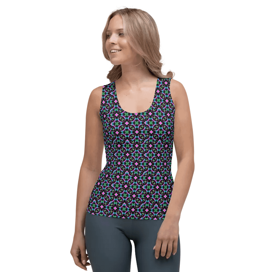 Trippy Blacklite Print Tank product image (1)