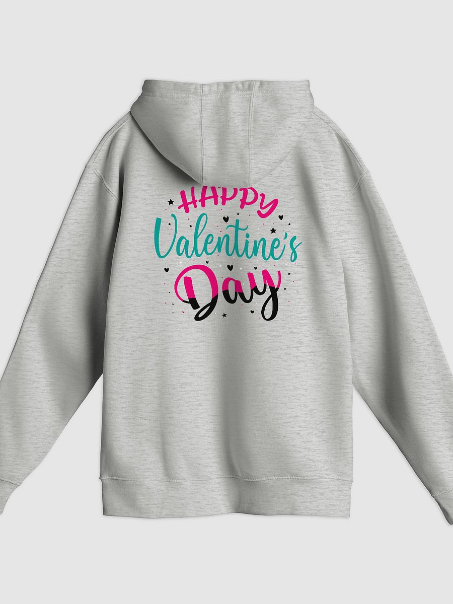 Happy Valentine's Day Pullover Hoodie (Back Only, Black Text) product image (1)