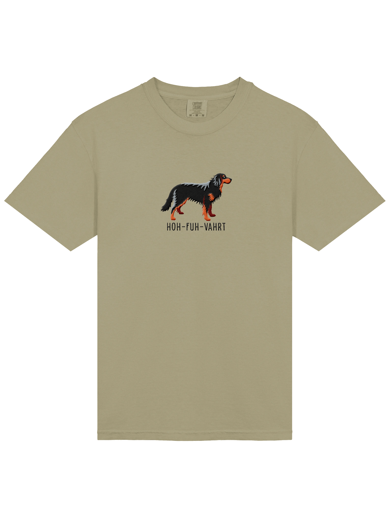 Hoh-Fuh-Vahrt T-Shirt(Embroidered) of a Hovawart(Black & Tan) product image (13)