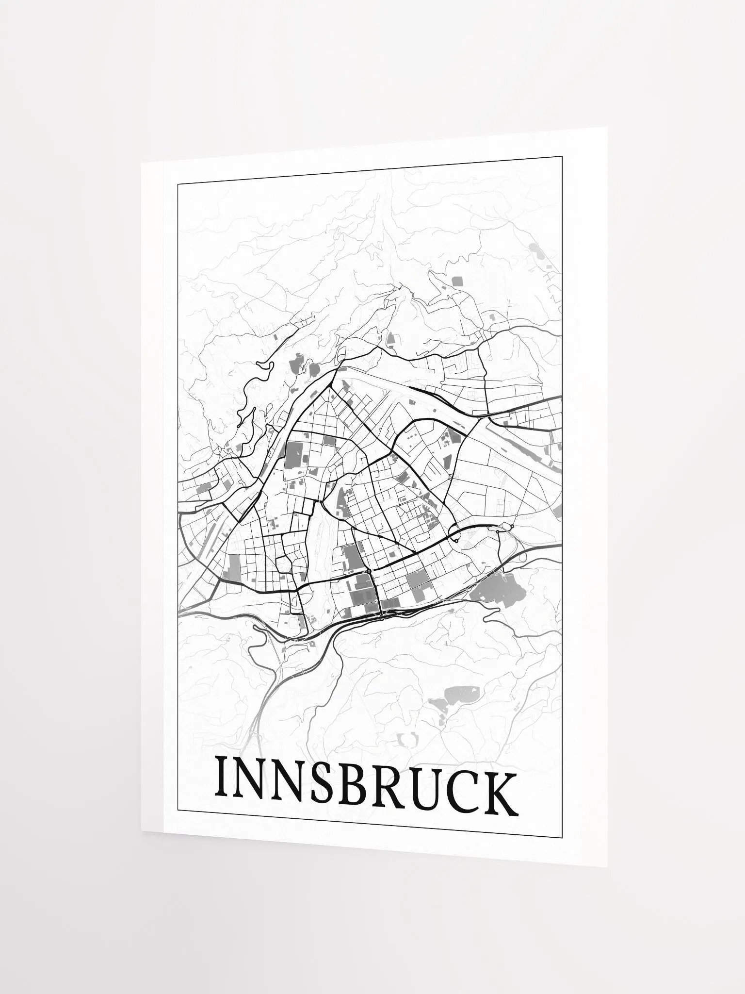 Innsbruck, Austria, city map print product image (8)