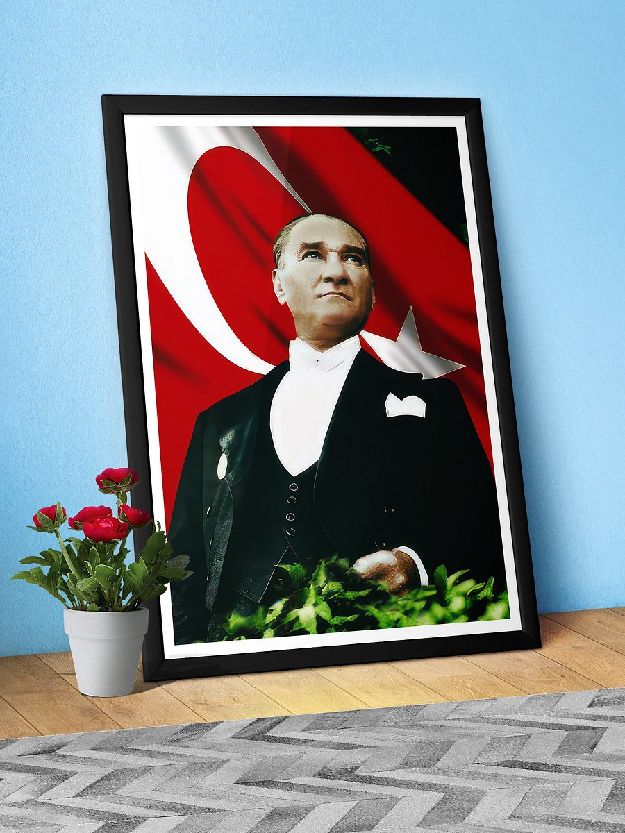 Mustafa Kemal Atatürk poster with Border — Turkey poster product image (3)