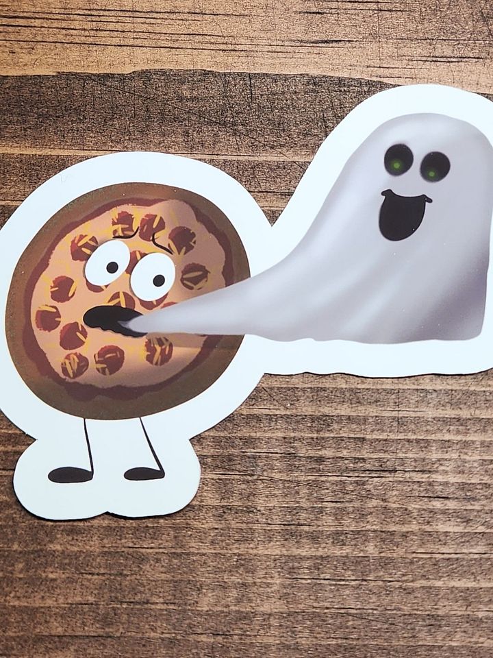 Possessed Pizza Sticker Large product image (1)