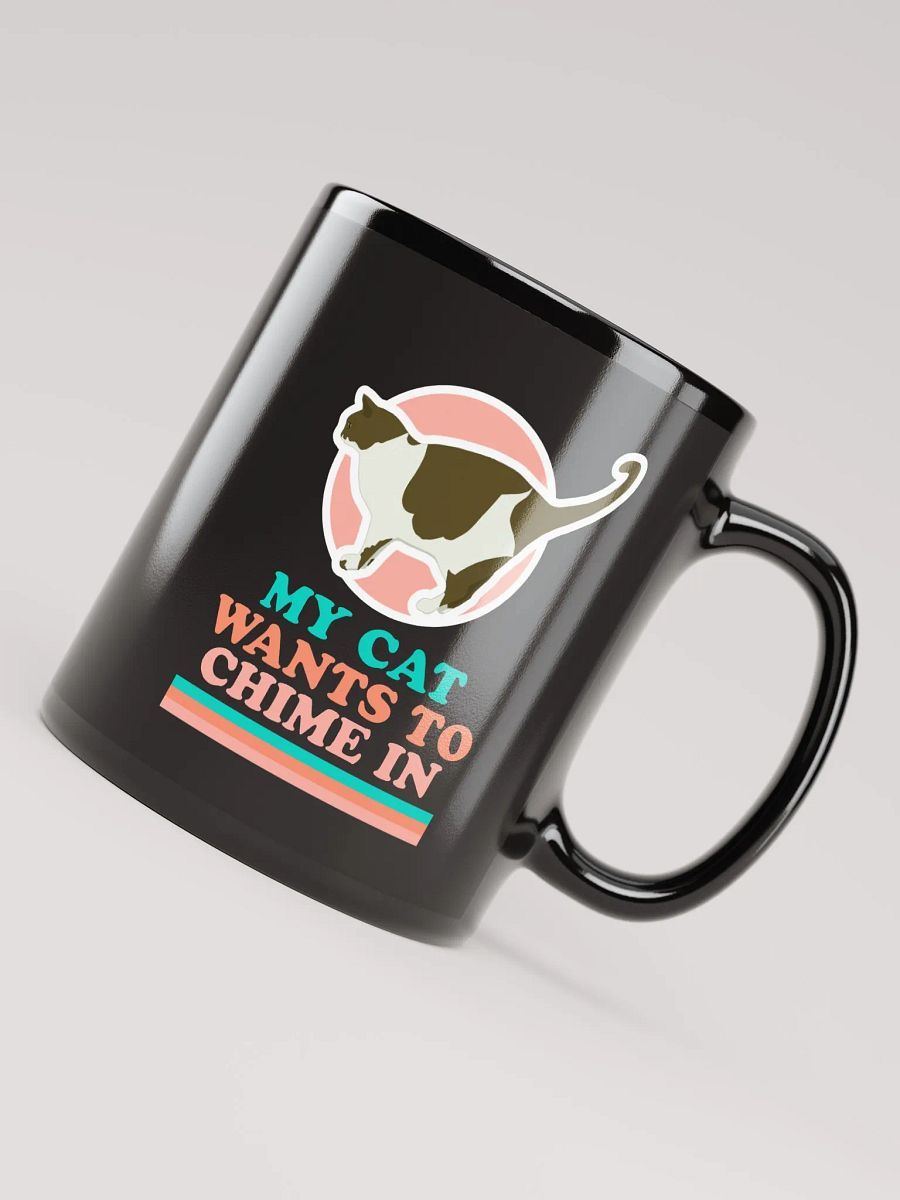 Cat Chime - Black Mug product image (7)