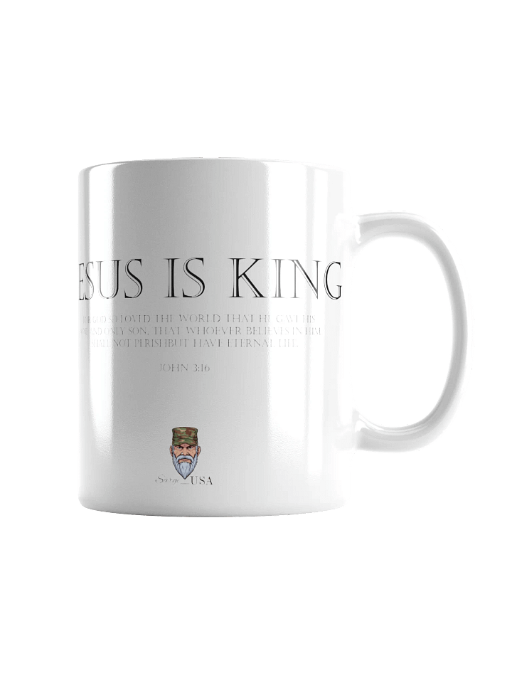 Jesus is King White Glossy Mug product image (3)