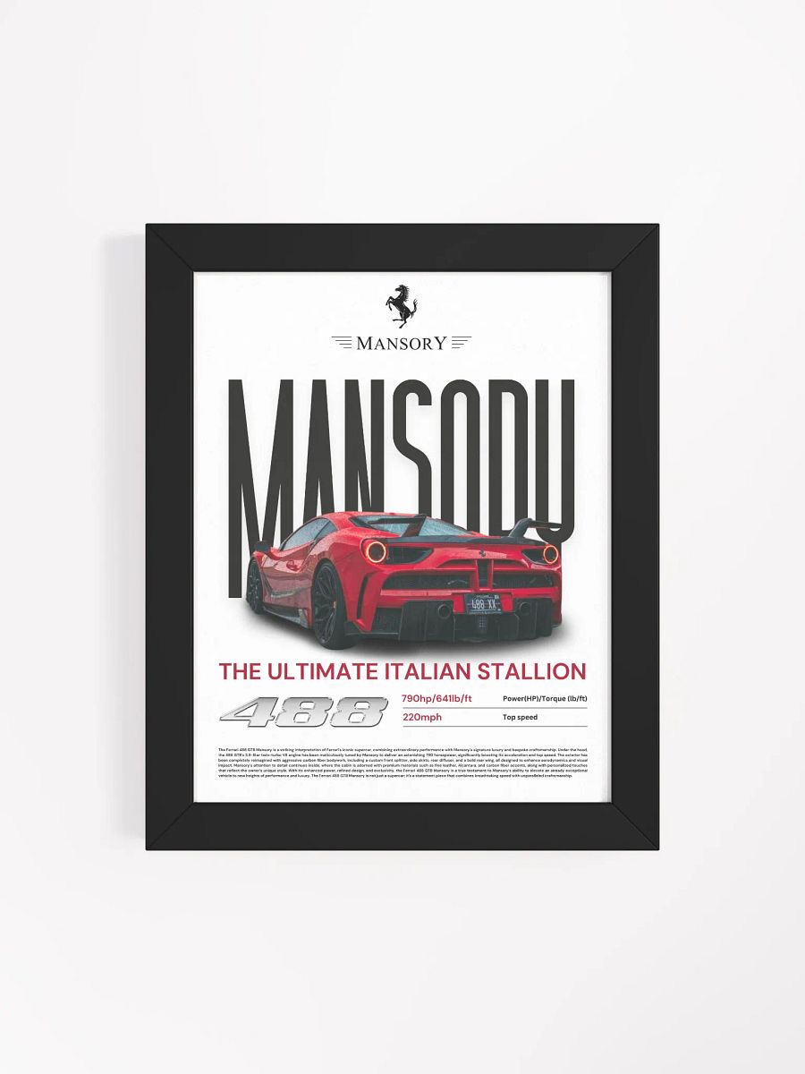 FERRARI 488 MANSORY FRAMED POSTER product image (43)