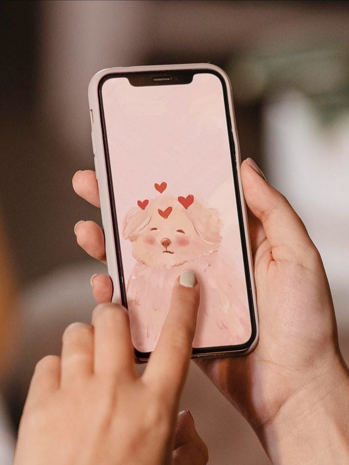 Cute Pink Mochi Phone Wallpapers | Freebies product image (2)