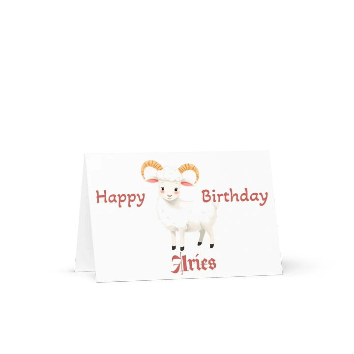 Whimsical Happy Birthday Sheep Greeting Card product image (1)