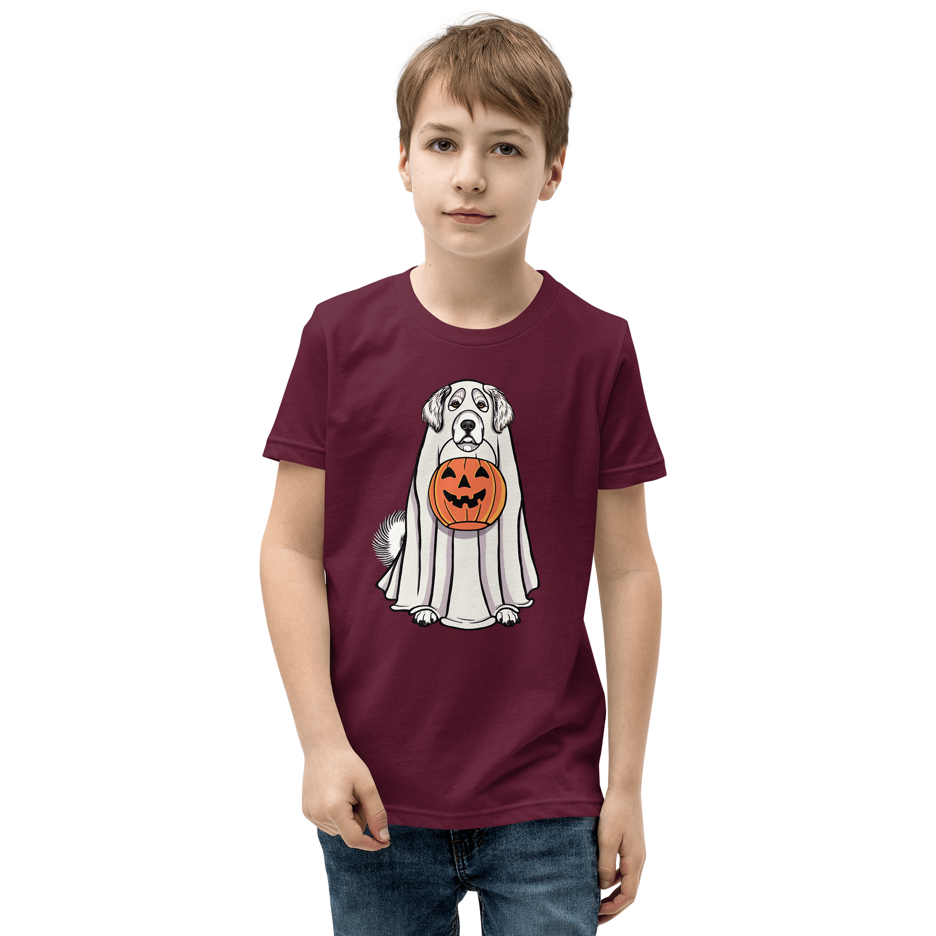 Halloween Great Pyrenees(White) Youth T-Shirt product image (1)