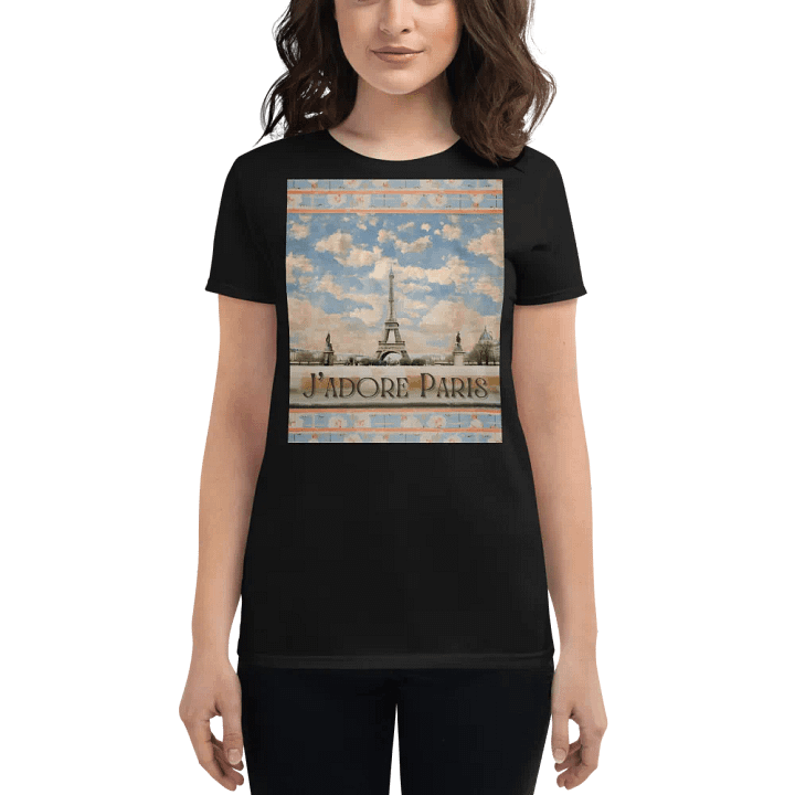 J'ADORE PARIS Ladies's T-Shirt – Vintage Eiffel Tower Design product image (1)