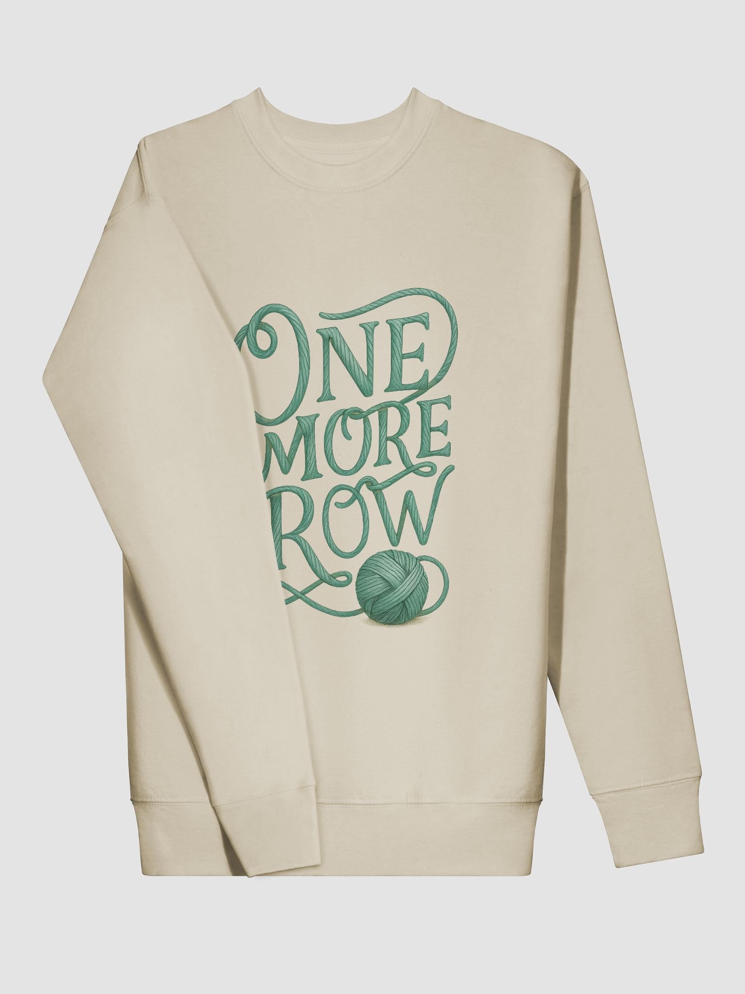 One More Row Sweatshirt - Funny Crochet Shirt Gift for Knitters & Yarn Lovers product image (3)