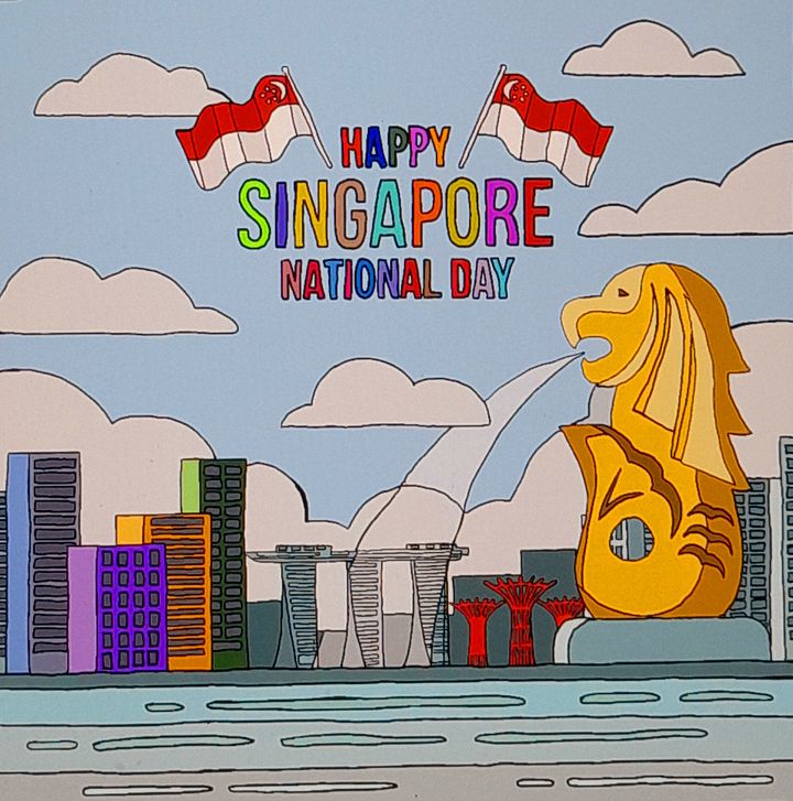 A scenery of the Merlion and Flower Dome in Marina Bay product image (1)