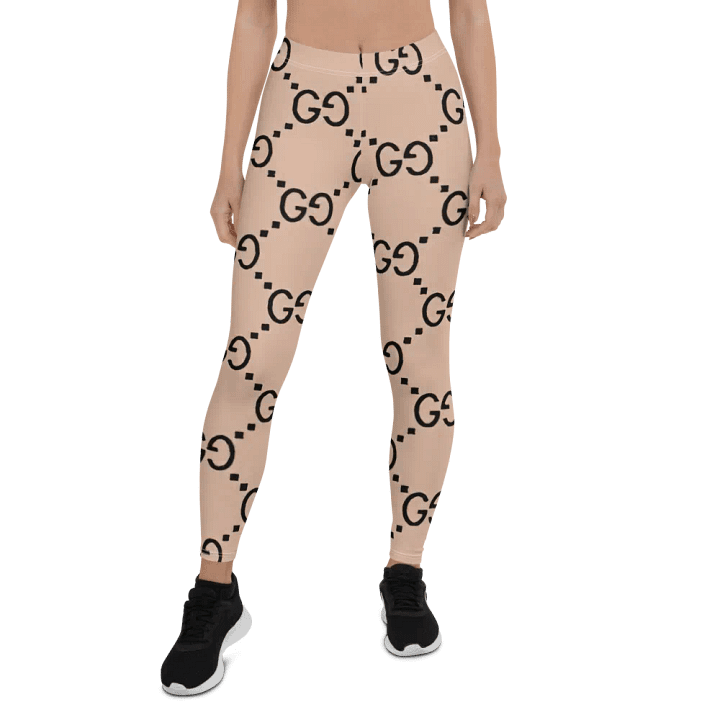 Elegant Monogram Leggings: Designer-Inspired Luxury Pattern Women's Activewear product image (1)
