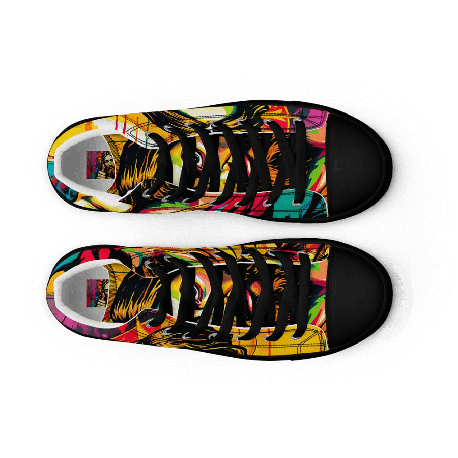 Divine pop art, Thumbs-up women's canvas high tops product image (9)
