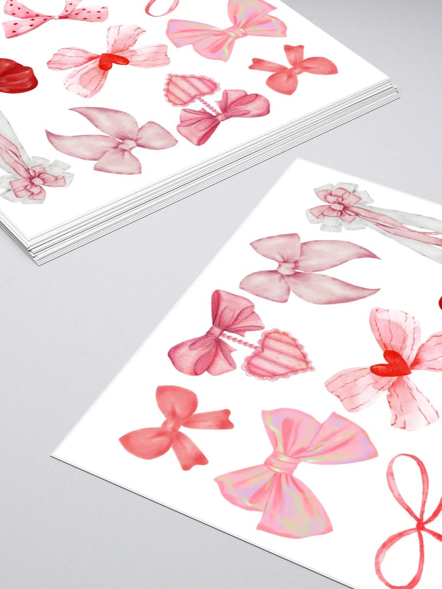 RED Bows Kiss Cut Stickers product image (11)