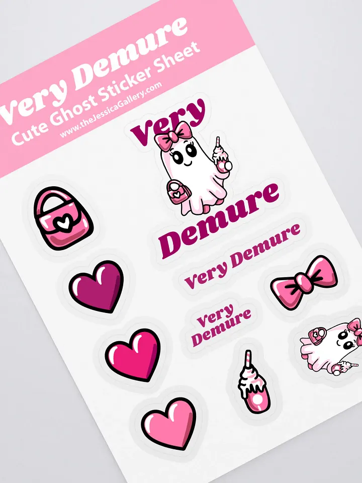 Very Demure Cute Ghost Sticker Sheet product image (2)