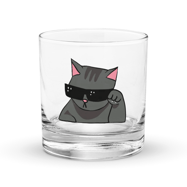 Cool Cat Rocks Glass product image (1)