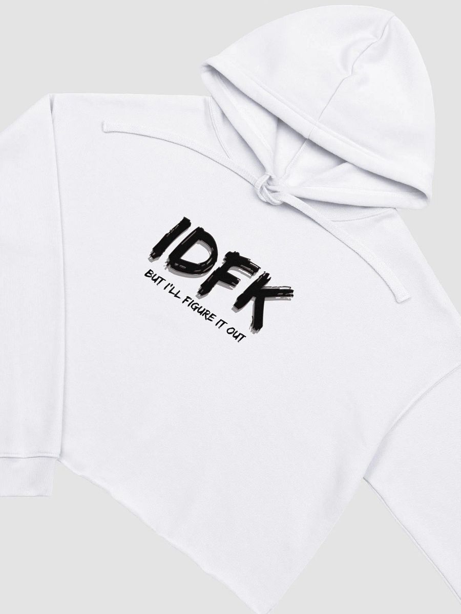 IDFK Black & White Crop Top Hoodie product image (1)