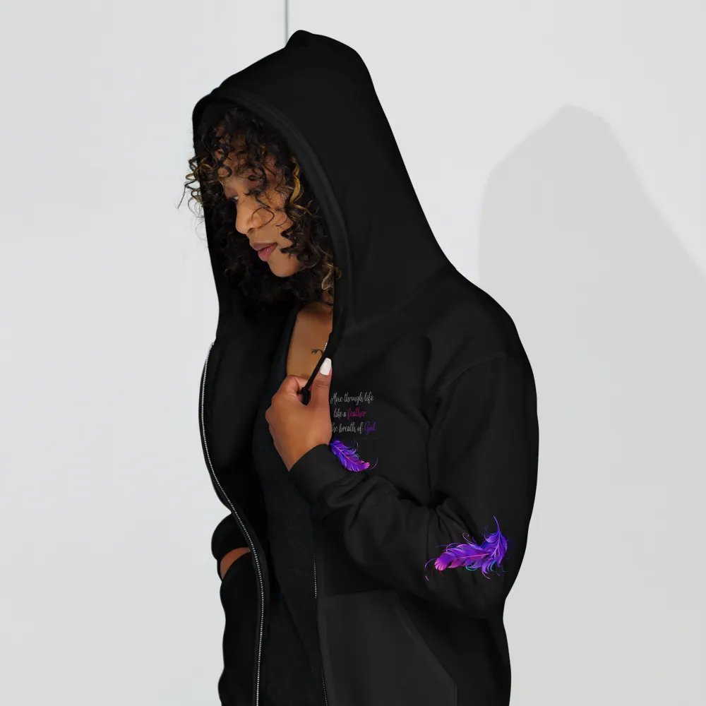 Feather of Inspiration Zip Hoodie product image (13)